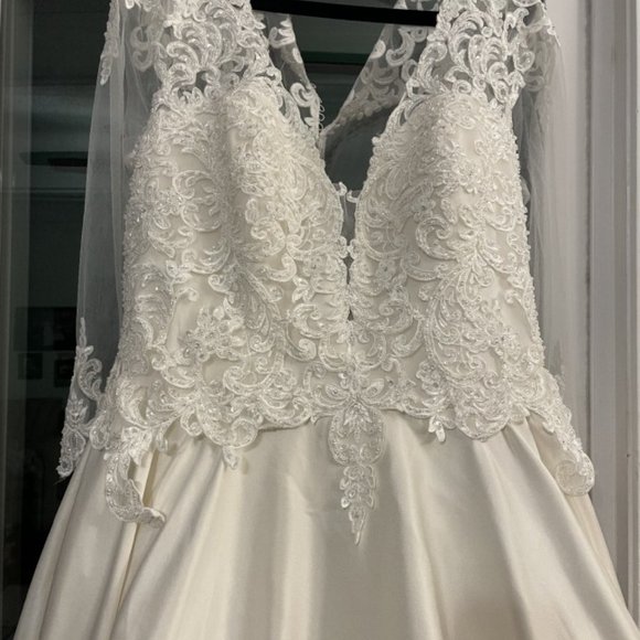 Mori Lee Satin Ball Gown- Sample size 20 - Picture 8 of 8